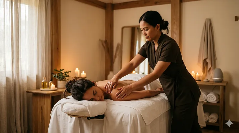 Tratamento de massagem relaxante